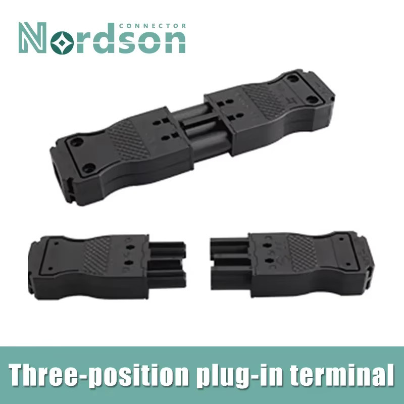 DIVEDEER Docking Terminal M896 M898 Flache Stecker Set 2Pin und 3Pin Schwarz 16A 500V AC/DC - Bild 2