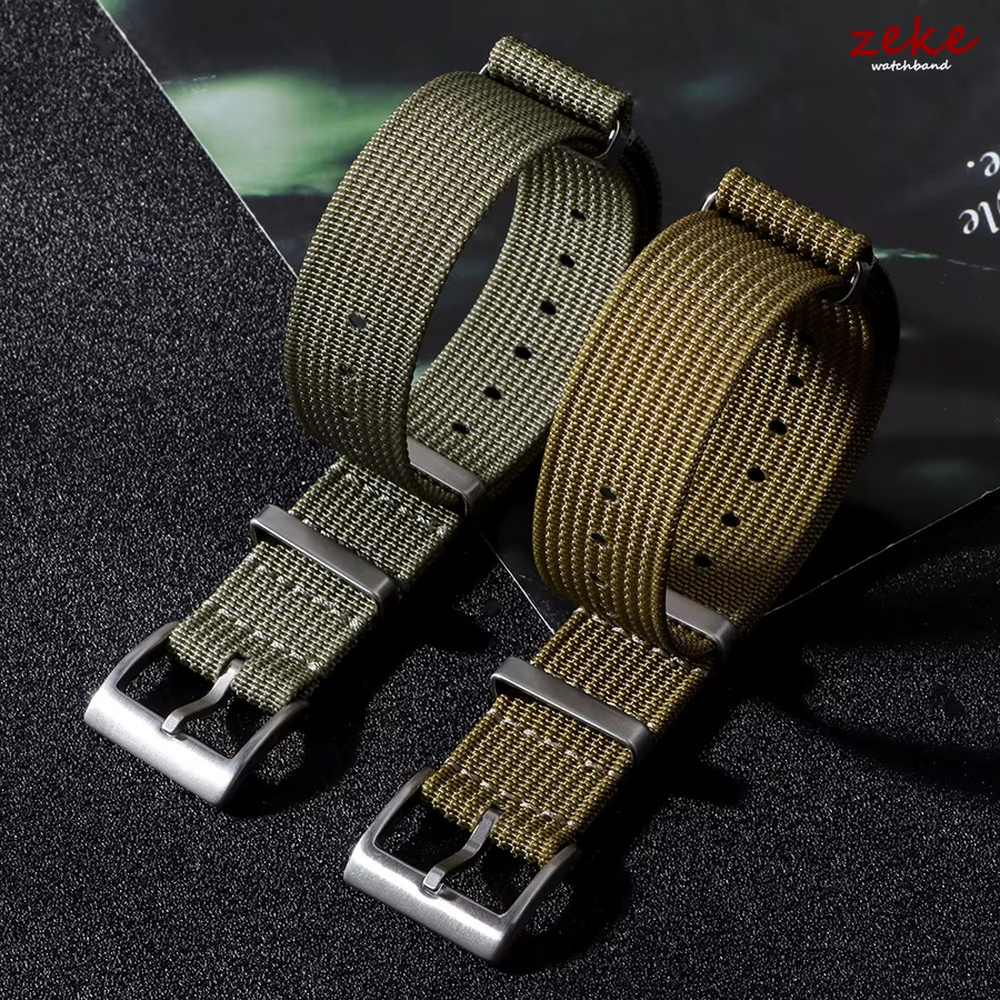 crazyband Uhrenarmband Nylon, Armeegrün, Herren - Bild 1