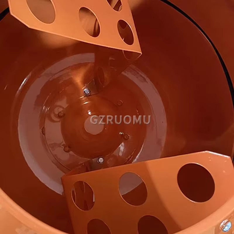 GZRUOMU Betonmischer 63l in Orange für Zement und Mörtel, multifunktionaler Trocken- und Nassmischer - Bild 3