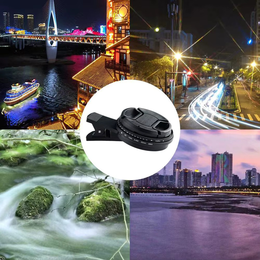 ND2-400 Einstellbarer ND-Filter für Mobiltelefone, 37 mm, Schwarz, zur Bildverbesserung bei Nachtaufnahmen und Sonnenfinsternissen - Bild 4