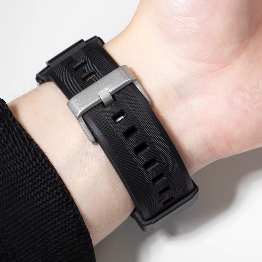 CAOWTAN Uhrenarmband Silikon, Schwarz, Unisex - Bild 3