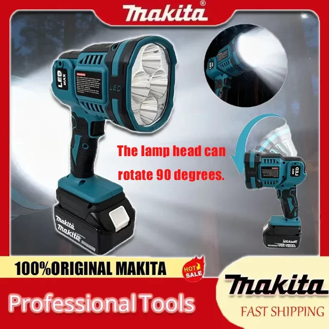 Makita LED-Taschenlampe als tragbare Laterne und Scheinwerfer für 18-V-Akkus in Blau - Bild 1