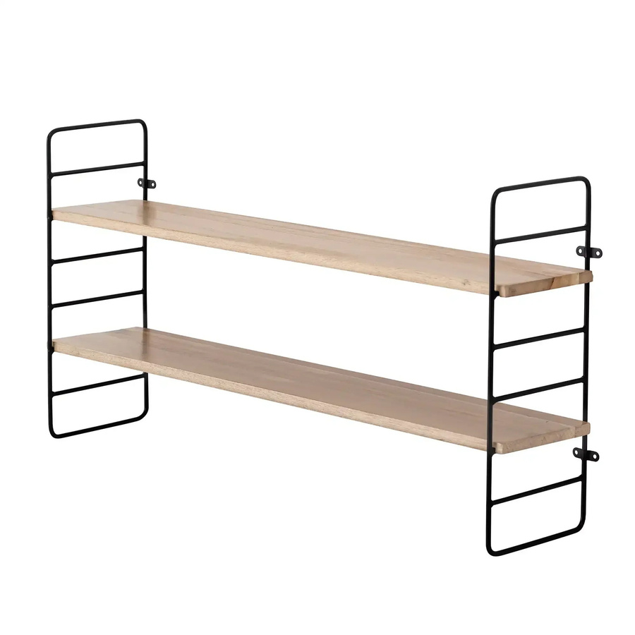 Bloomingville Wandregal North in Nature, skandinavisches Design aus MDF und Metall, Breite: 65 cm, Höhe: 35 cm, Tiefe: 15 cm - Bild 1