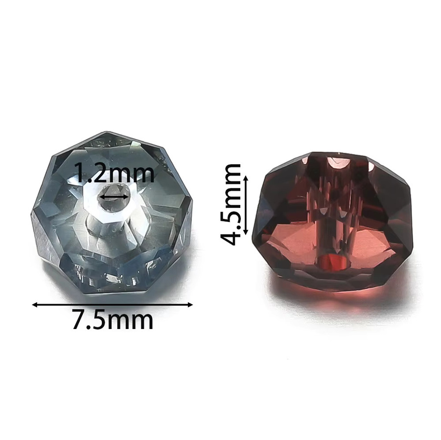 St.kunkka Kristall Perlen Spacer, 4,5 x 7,5 mm, Unisex - Bild 2