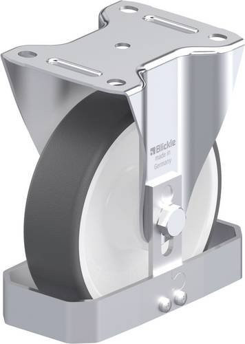 Blickle B-POTH 160R-FS Stahlblech-Bockrolle in Grau und Weiß mit 160 mm Rad-Durchmesser und 400 kg Tragfähigkeit - Bild 1