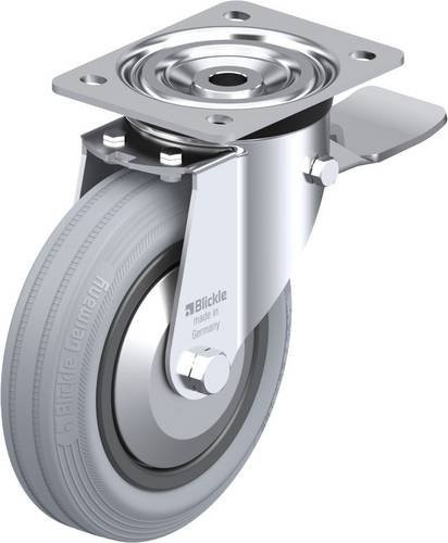 Blickle L-VPP 180R-ST-SG-FA Lenkrolle mit Feststeller in Schwarz-Grau, Rad-Durchmesser: 18 cm, Tragfähigkeit: 170 kg - Bild 1