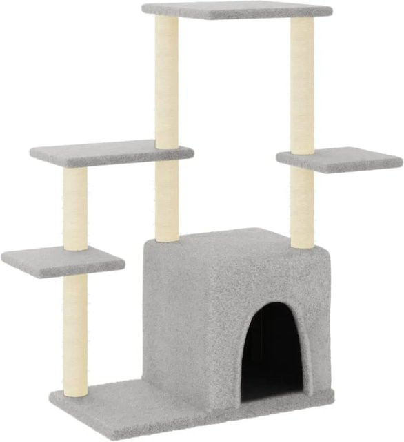vidaXL Kratzbaum Grau mit Höhle und Sisal-Elementen Höhe: 97,5 cm - Bild 1