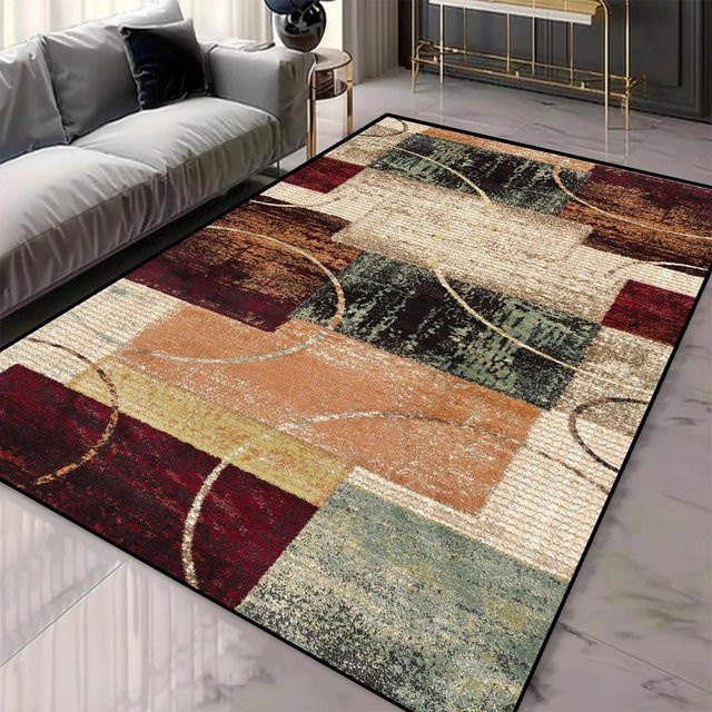 Karpetti Geometrie Teppich in Multicolour, weicher Wohnzimmerteppich aus Polyester, B/T: 80 x 50 cm - Bild 1