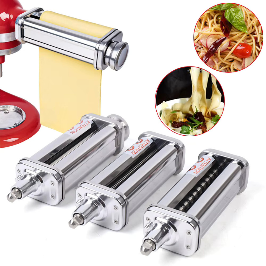 KitchenAid Nudelmaschinen-Aufsatz aus Edelstahl in Silber mit verstellbarer Teigpresse und Nudelschneider (0,3–2,3 mm) - Bild 3
