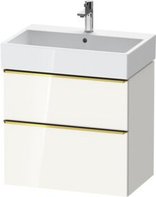 Duravit Waschtischunterschrank D-Neo in Weiß Hochglanz, Wandmontage mit 1 Tür und 1 Auszug, B: 68,4 cm, T: 44,2 cm, H: 62,5 cm - Bild 1