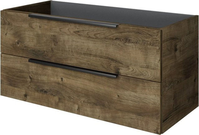 Pelipal Waschbeckenunterschrank Quantum 07 Eiche Ribbeck Quer, Farbe: Braun, Breite: 100 cm, Höhe: 48 cm, Tiefe: 42,9 cm - Bild 1