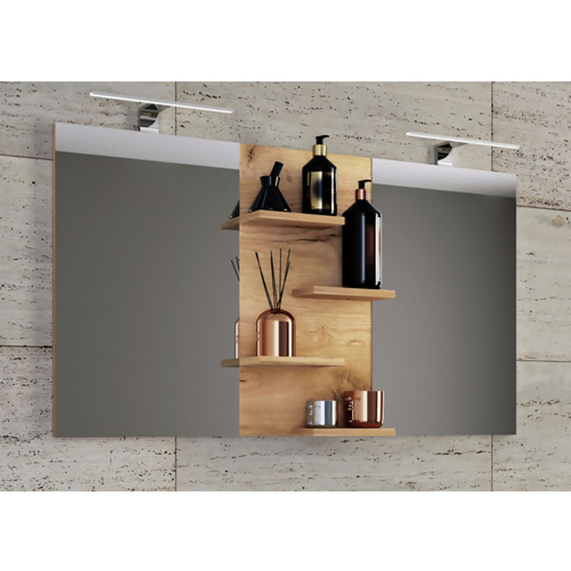 VCM Spiegel Budasi in Braun mit Ablage, rechteckig und wandmontiert, B/H/T: 112 x 59 x 11,5 cm - Bild 2