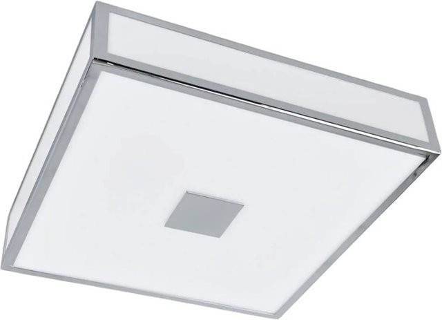 Lindby Deckenlampe Eniola Badezimmerleuchte modern in Chrom, 2-flammig, E27, IP44, B/T/H: 36,0 x 30,0 x 8,0 cm - Bild 1