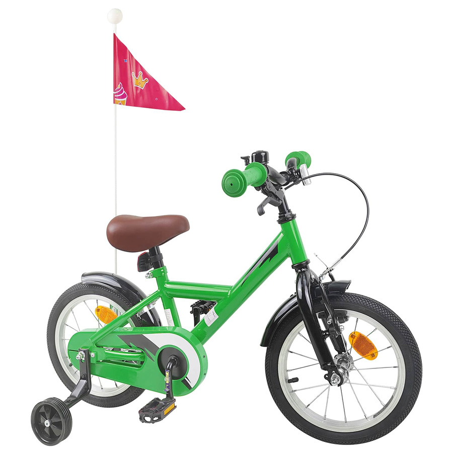 VD Home Furnishing Kinderfahrrad 16 Zoll Grün für Alter 4-6 - Bild 1