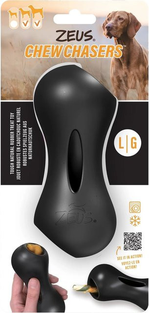 Zeus ChewChasers Treat Peanut L Hundespielzeug, 14 cm, Schwarz - Bild 1