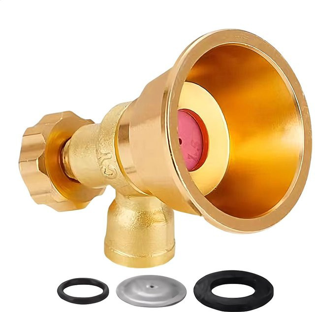 Verstellbare Schlauchsprühdüse aus Messing in Gold für die Pflanzenbewässerung - Bild 1