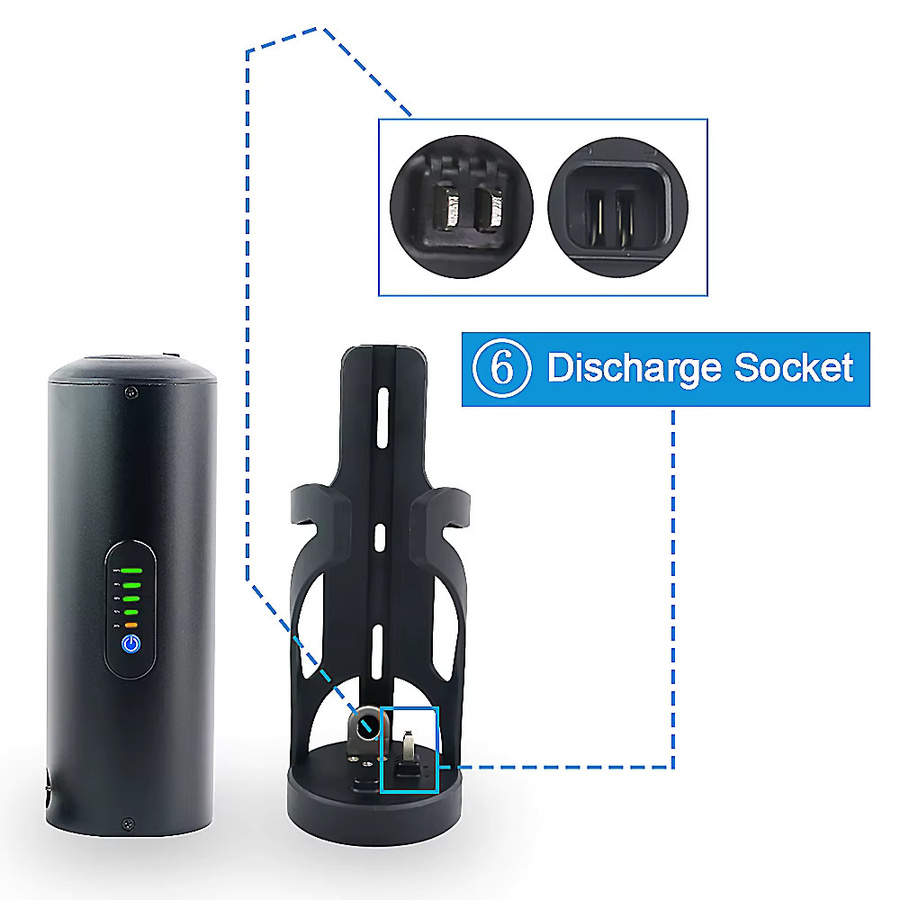 UNITPACKPOWER Mini-Flaschenakku 36V 5Ah Li-Ionen-Polymer-Akku in Schwarz für E-Bikes - Bild 4