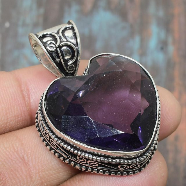 Copperie Anhänger, 925 Sterlingsilber, Amethyst, violett, Unisex - Bild 1