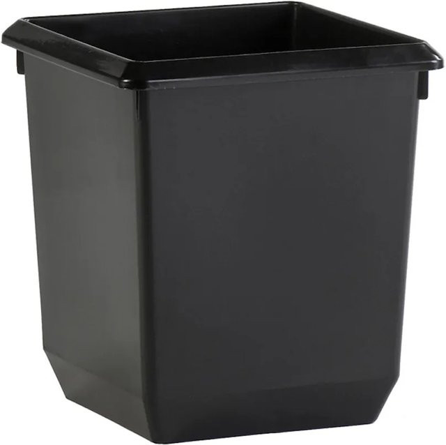 PROREGAL Papierkorb in Kegelform aus Kunststoff, Schwarz, Volumen: 21 Liter, H x B x T: 31 x 28 x 28 cm - Bild 1