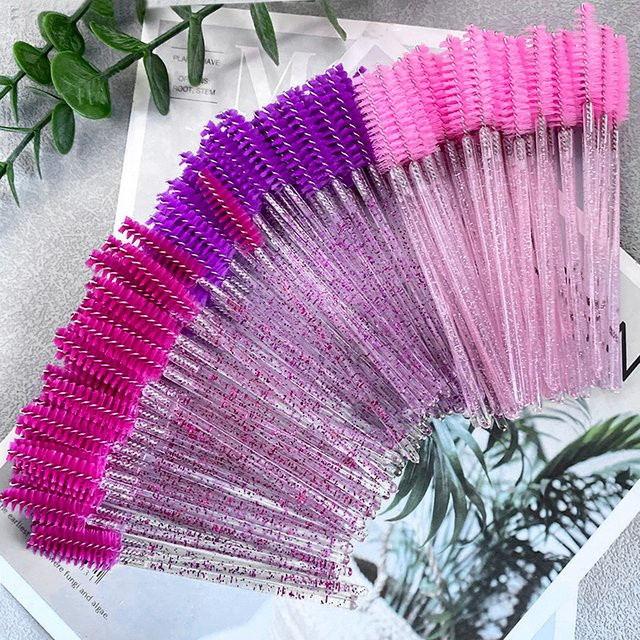 ZANSE Wimpernpinsel mit Kristall-Griff, 600 Stück, Unisex - Bild 1