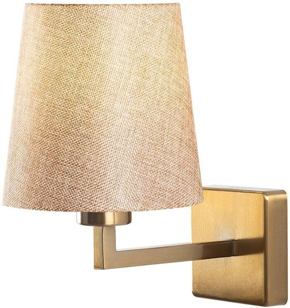 Opviq Wandleuchte aus Metall und Stoff in Gold und Creme mit E27 Fassung, B: 24 cm, H: 30 cm, T: 24 cm - Bild 1