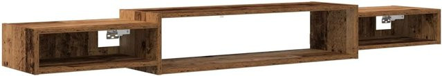 vidaXL Wandmontierter TV-Schrank in Altholz-Optik, Modernes Wandregal für das Wohnzimmer, Braun, B/T/H: 180 x 28 x 21 cm - Bild 1