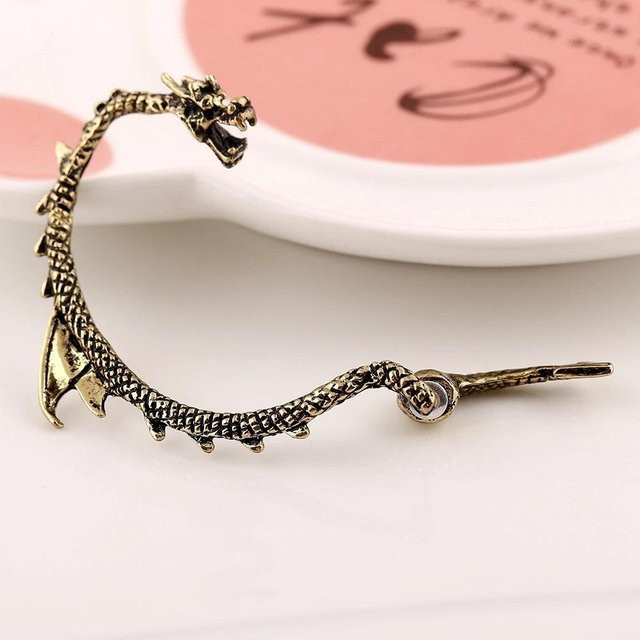 Nice Jewelry 1 Ohrringe Drachen, Bronze, Schwarz, Unisex - Bild 1