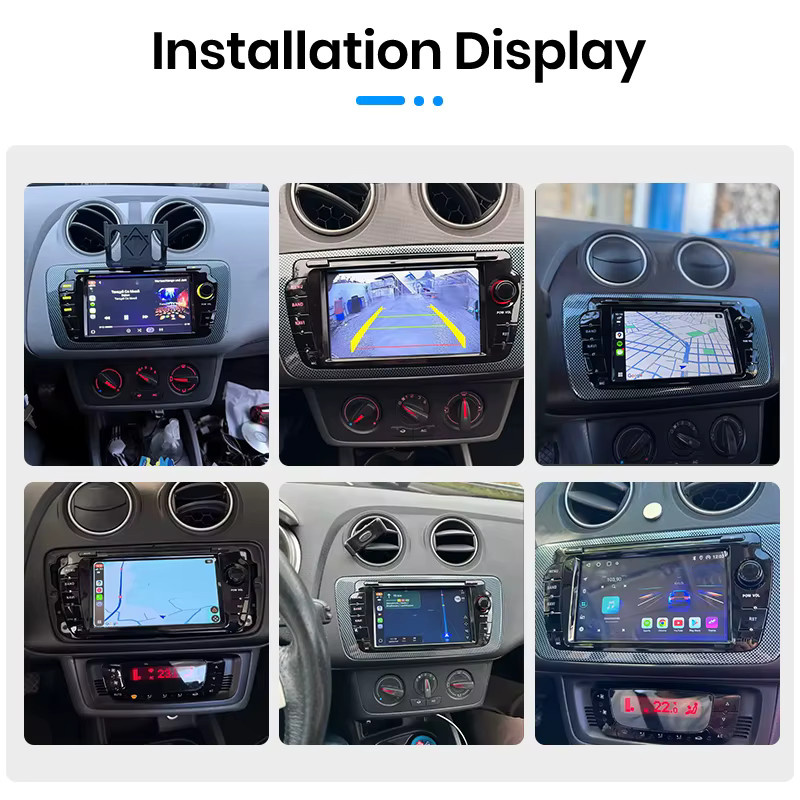 Junsun Android Autoradio mit Wireless CarPlay und Android Auto für Seat Ibiza 6J 2009-2012, 7 Zoll IPS-Touchscreen, GPS, WiFi, 4G, Bluetooth, Schwarz - Bild 2