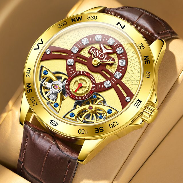ONOLA Armbanduhr Automatik, Leder, Herren - Bild 1