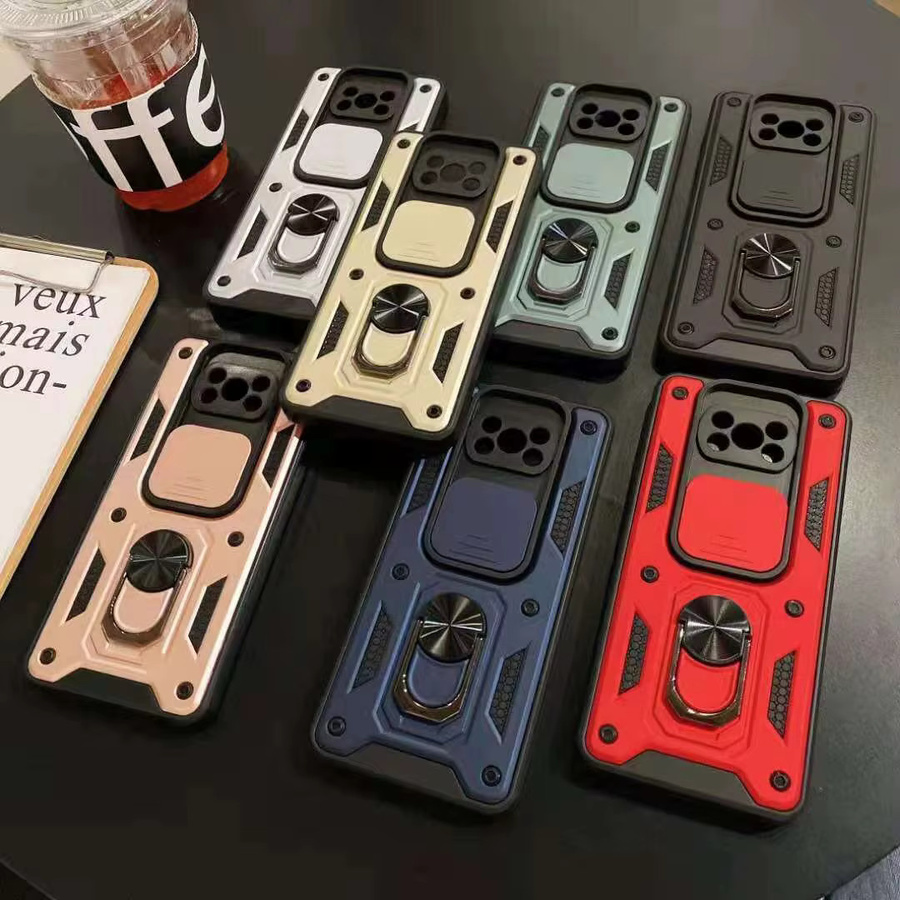 Stoßfeste NFC Schutzhülle für Xiaomi Poco X3 Pro mit magnetischem Ring und Kamera-Schutz in Gold - Bild 3