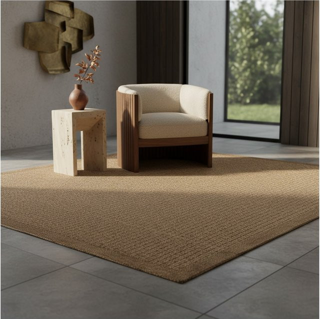 Outdoorteppich DAFNE von Kadima Design, einfarbig, Braun/Beige, B: 280 cm, T: 370 cm, UV-beständig und modern - Bild 1