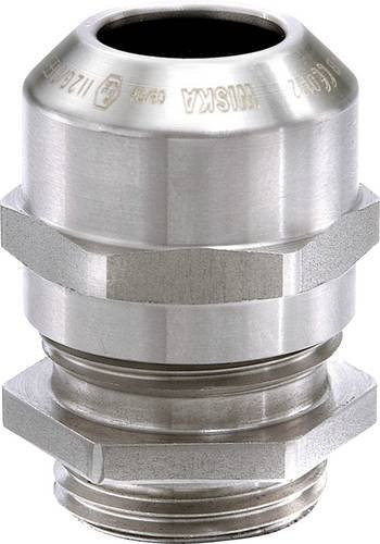 Wiska Kabelverschraubung M20 aus rostfreiem Edelstahl mit Zugentlastung und Dichtung, 10 Stück, Natur/Silber - Bild 1