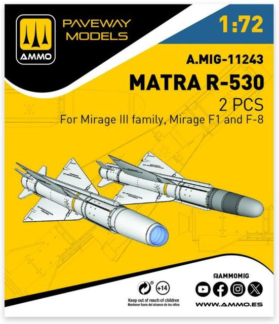 AMMO by MIG Jimenez Matra R-530, 1:72, 2-teiliges Set - Bild 1