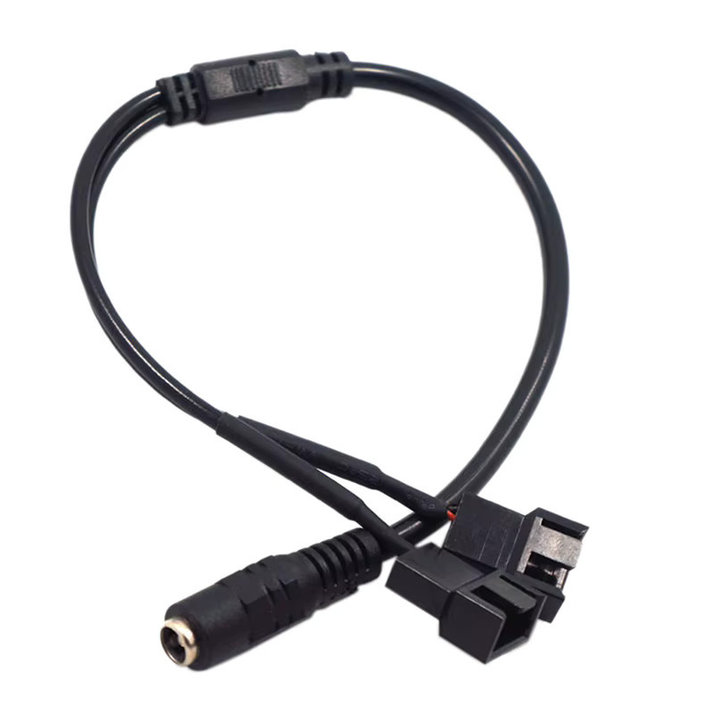 DC 5521 auf 4-Pin PWM Adapterkabel für Computer Gehäuse Lüfter 12V in Schwarz - Bild 3
