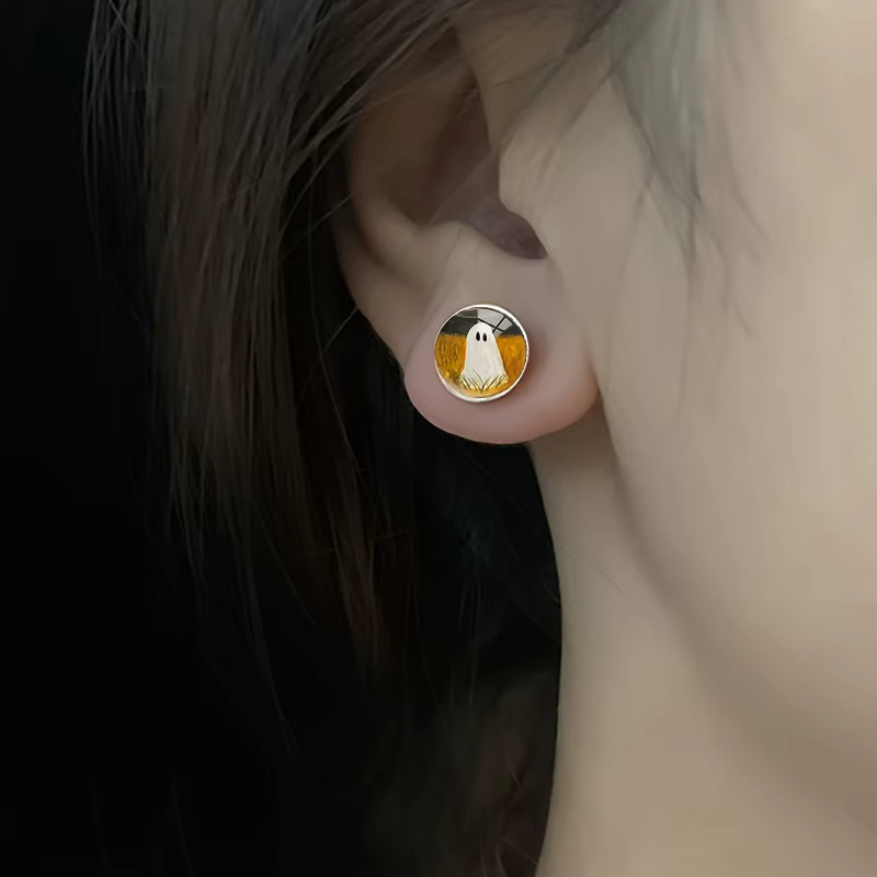 konminry Ohrstecker Edelstahl, Silber, Unisex - Bild 3