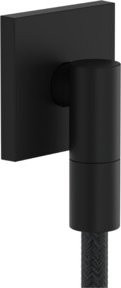 Hansgrohe Wandanschluss Fixfit Fine m Rückflussverhinderer, eckig, schwarz matt, 1/2" - Bild 1