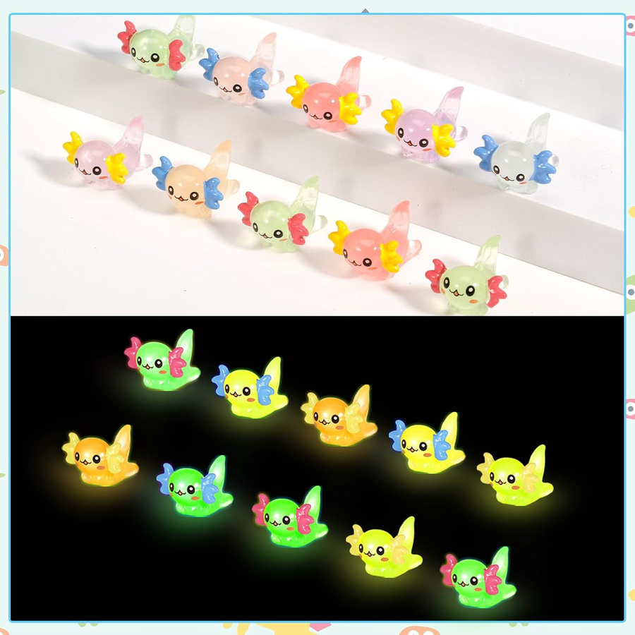 Yiran toy Mini-Axolotl Miniatur Glitzer Tierfiguren 10/20-teiliges Set - Bild 2