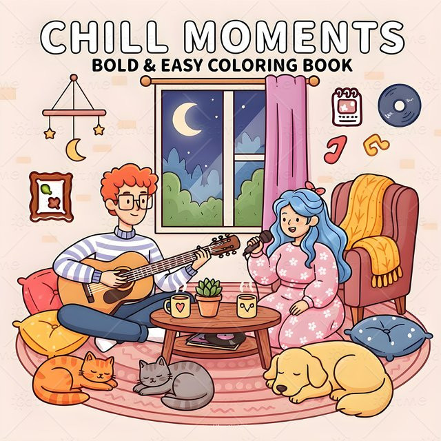 CHILL MOIMENTS Malbuch für Erwachsene mit einfachen Mustern in Multicolour - Bild 1