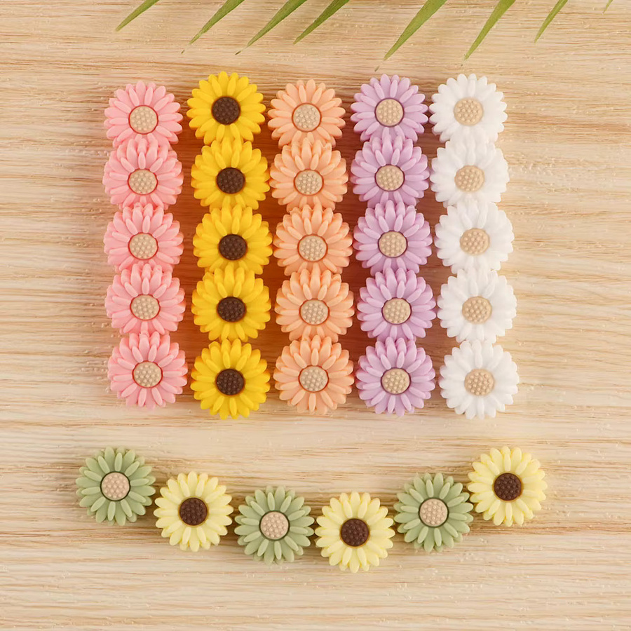 kovict Silikon Perlen, Blatt Kaktus Blume Bogen Fokal Perle, DIY Halskette - Bild 1