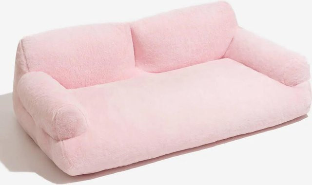 Modernes Haustier Sofa von Pet Products My für Katzen und Hunde in Rosa mit abnehmbarem Bezug, B/T/H: 66 x 37 x 33 cm - Bild 1