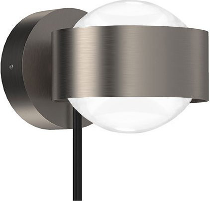 Top Light Puk! 80 Wall Avantgarde HV-LED-Wandleuchte in Nickel matt mit mattem Glas und warmweißem Licht (2700K) - Bild 1