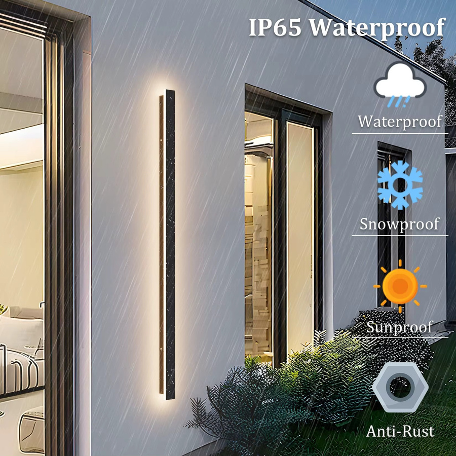 IRALAN LED Außenwandleuchte Up-Down in Schwarz, Wasserdichte IP65 Gartenlampe für Treppe und Außenbereich - Bild 3