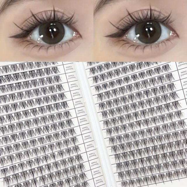 Flowerknow Wimpernverlängerung, 32er Cluster-Wimpern - Bild 1