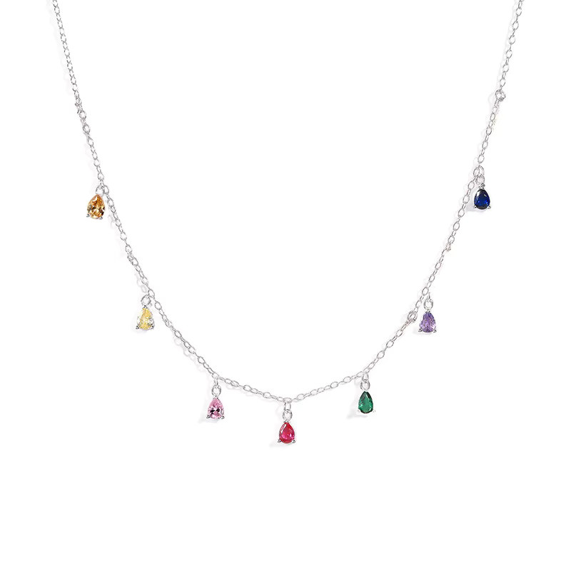 CWWZircons Halskette, 925 Silber, Kristall, Damen - Bild 4