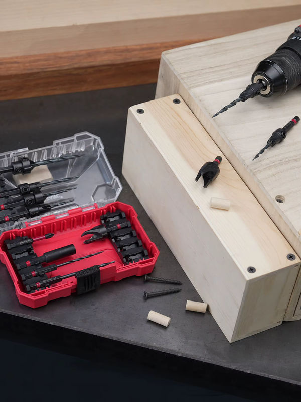 EZARC 15-teiliges Senkbohrer-Set mit konischen Holzbohrern, Phillips-Schraubendreher-Bits und Verlängerungsstange - Bild 7