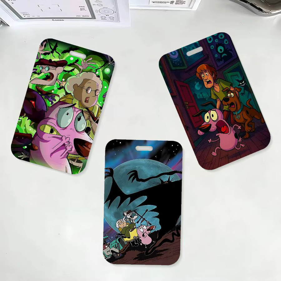 Anime C-COURAGE The C-Cowardly Dog Ausweishalter mit Umhängeband in Multicolour aus Kunststoff für Büro und Schule - Bild 3