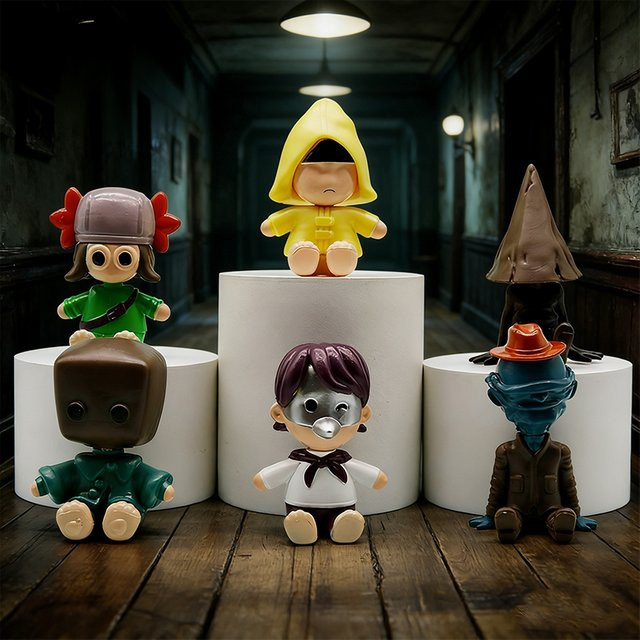 Bandai Little Nightmares, Six-Figuren-Mono-Actionfigur, 6-teiliges Set - Bild 1