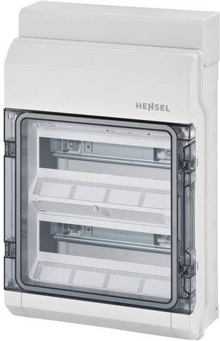 Hensel Kleinverteiler KV 90 Automatengehäuse Aufputz mit 24 Teilungen und 2 Reihen in Transparent - Bild 1