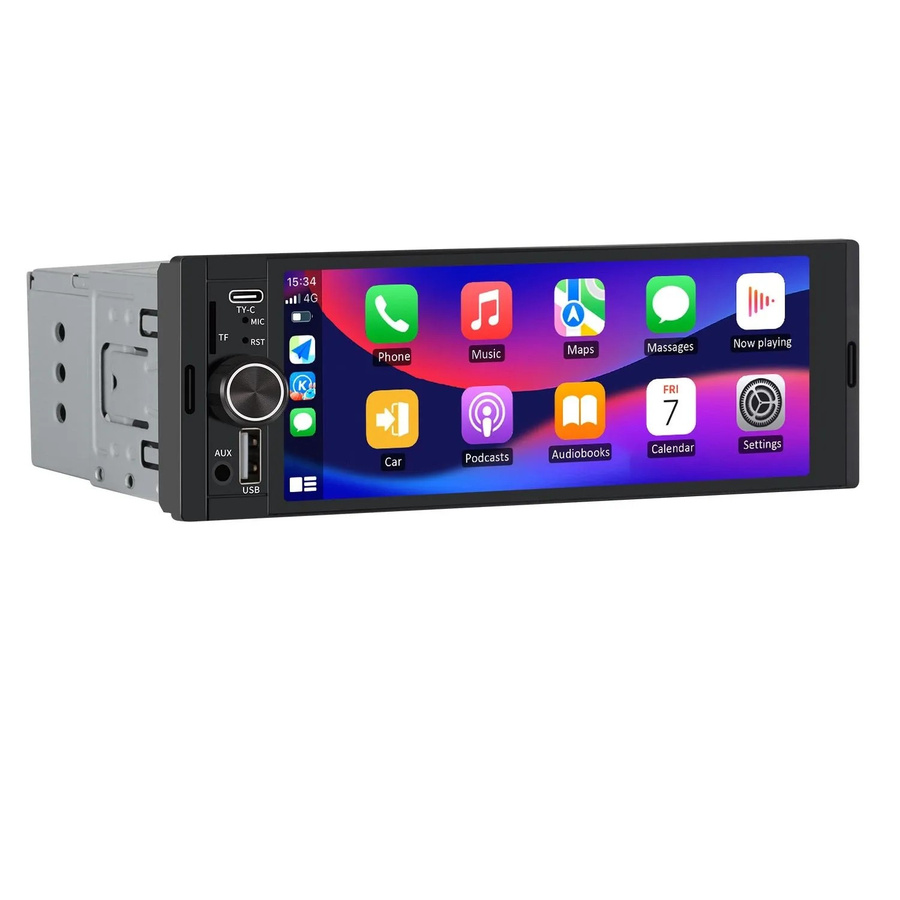 Junsun 1 Din Autoradio mit 6 Zoll Display, Wireless Carplay und Bluetooth in Schwarz - Bild 2