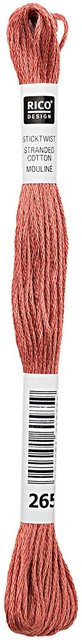 Rico Design Sticktwist 8m in Apricot Dunkel Orange aus Baumwolle - Bild 1